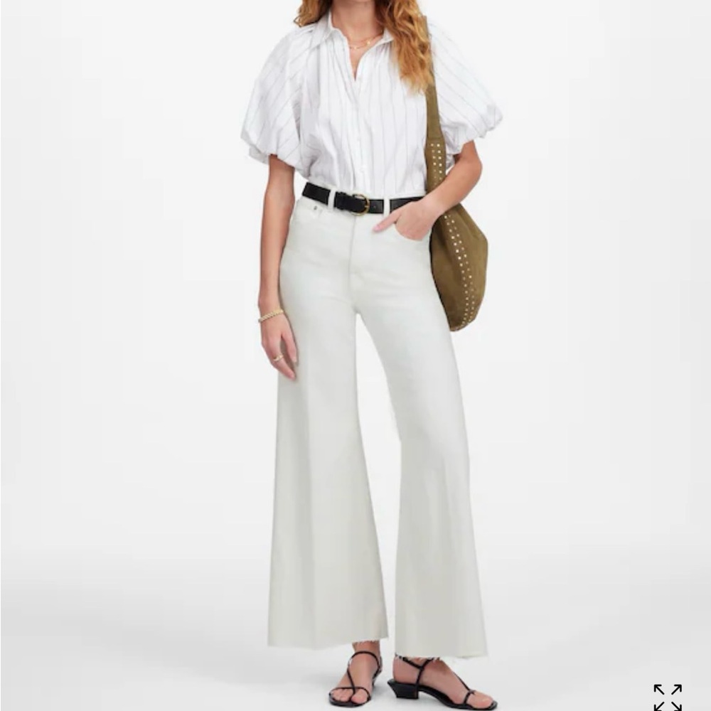 Madewell White Flare & Wide Leg Jeans